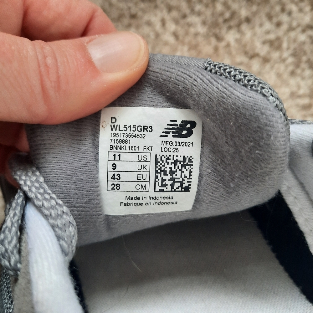 New Balance 515 V3 Lifestyle Runner Grey Retro Style Suede Mesh Sneakers Size 11 - Picture 14 of 16